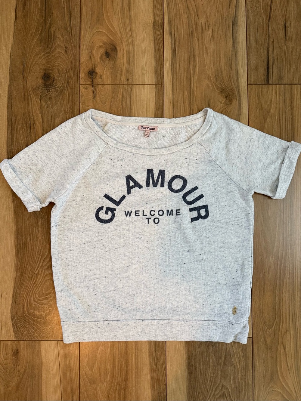 Juicy Couture Gray Short Sleeve Glamour Raglan Sweatshirt XS